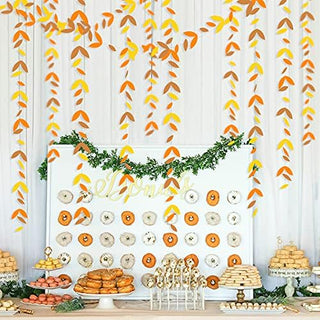 Fall Maple Leaf Garland in Orange, Yellow and Brown (52ft) 3