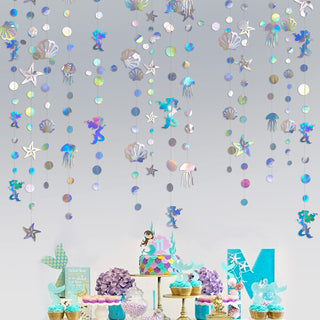 Mermaid Garland with Jellyfish, Seashell, Starfish & Pearl (40Ft) 3