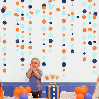 Circle Garlands Set in Blue and Orange (4pcs) 2