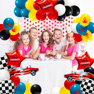 Racing Car Theme Balloon and Garland Backdrop Kit (48 pcs)