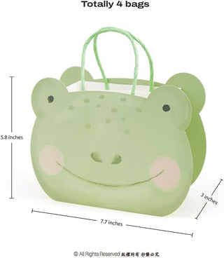 Frog Repttile Party Favor Paper Gift Bags (4pcs)