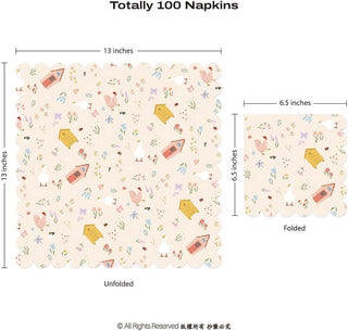 Goose Garden Napkins Tea Party (Pack of 100)