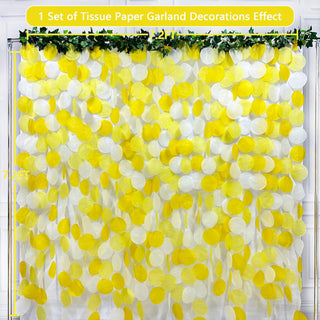 Lemonade Party Big Circle Dots Garland in Yellow & White (205Ft) 5