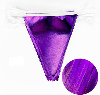  Purple Grad Party Metallic Fabric Triangle Pennant Flag Banner in Dark Purple (32FT) 5