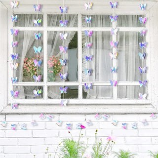 Iridescent Butterfly Streamers Garlands Set (4pcs) 3