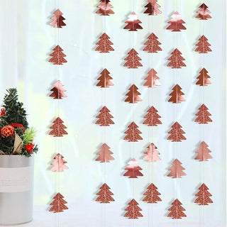 Rose Gold Christmas Tree Garland  (4 Pcs)