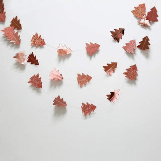 Rose Gold Christmas Tree Garland  (4 Pcs)
