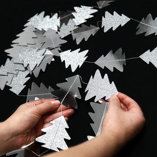 Silver Woodland Tree Garland (4 Pcs)