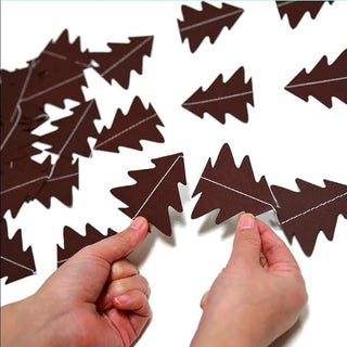 Sparkly Paper Christmas Tree Garland Kit (Brown)