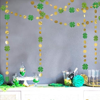 St Patrick’s Day Garland With Leaf Clover and Gold Coin (4pcs)