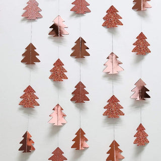 Rose Gold Christmas Tree Garland  (4 Pcs)