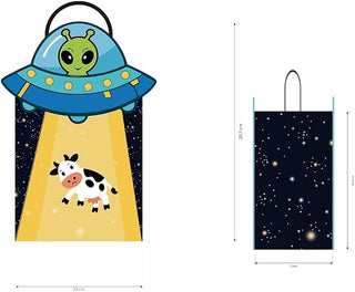 Alien Gift Bags Outer Space Party Birthday Decorations (4 Pcs)