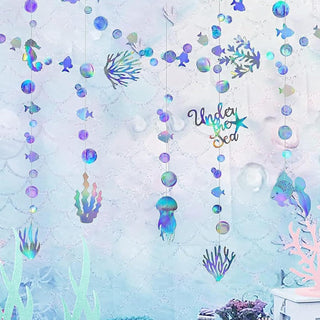 Iridescent Under The sea Party Garlands (4pcs)