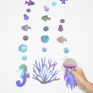 Iridescent Under The sea Party Garlands (4pcs)