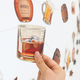 Whiskey Party Decorations Milestone Aged to Perfection Banner (2 Pcs)