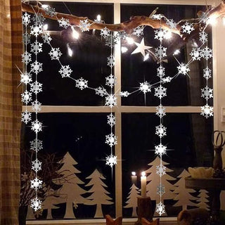 Winter Wonderland Silver Snowflakes Hanging Decorations (4 Pcs)