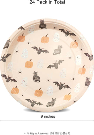 Halloween Party Paper Plates Set (24pcs) 7