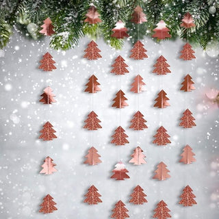 Rose Gold Christmas Tree Garland  (4 Pcs)
