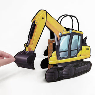 Construction Gift Bags Excavator Party - Movable Claw (8 Pcs)