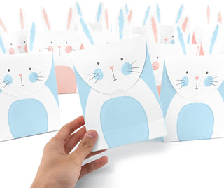 Blue and Pink Easter Bunny Gift Bags (Pack of 12)