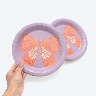 Woodland Fairy Theme Party Butterfly Paper Plates (24Pcs)