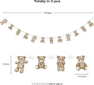 Cute Baby Bear Banner (3 Pcs)