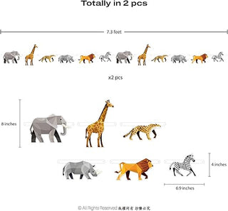Safari Jungle Zoo Animal Party Decorations Banner (2 Pcs)
