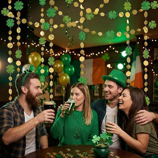 St Patrick’s Day Garland With Leaf Clover and Gold Coin (4pcs)