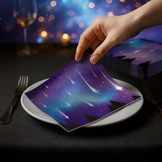 Galaxy Napkins Disposable for Space Themed Birthday (50 Pcs)