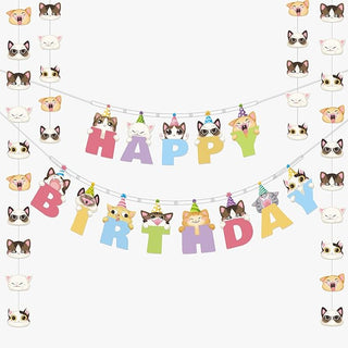 Cats Party Decorations Birthday Banner (6 Pcs)