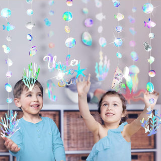 Iridescent Under The sea Party Garlands (4pcs)