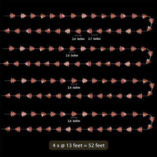 Rose Gold Christmas Tree Garland  (4 Pcs)