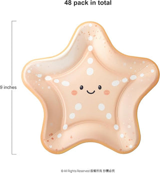 Starfish Disposable Paper Plates (48 Pcs)