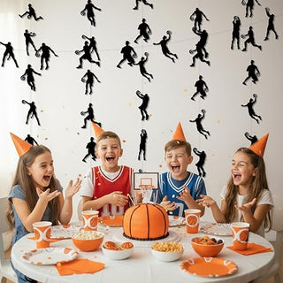 Basketball Player Silhouette Garland (4pcs)