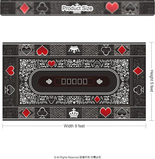 Casino Party Poker Night Tablecloths and Playmat( 9ft x 5ft)