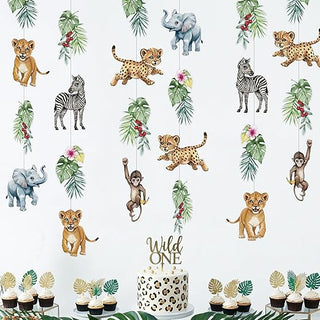 Jungle Theme Safari Animal Garland (6 Pcs)