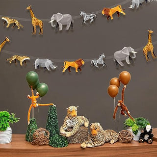 Safari Jungle Zoo Animal Party Decorations Banner (2 Pcs)