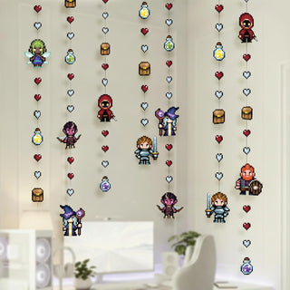 Dungeon Pixel Video Game Party Decoration Medieval Banner (6 Pcs)