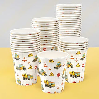 Construction Truck Cups Birthday Party Supplies (50 Pcs)