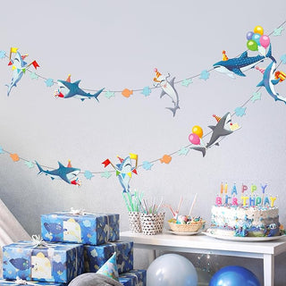 Shark Sea Creatures Party Decorations Garlands (2 Pcs)