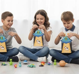Alien Gift Bags Outer Space Party Decorations UFO (8 Pcs)