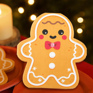 Gingerbread Paper Napkins Christmas Party Decorations (100 Pcs)