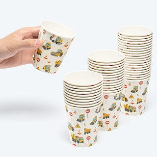 Construction Truck Cups Birthday Party Supplies (50 Pcs)
