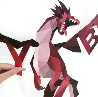 Medieval Dragon Hanging Happy Birthday Banner (6 Pcs)