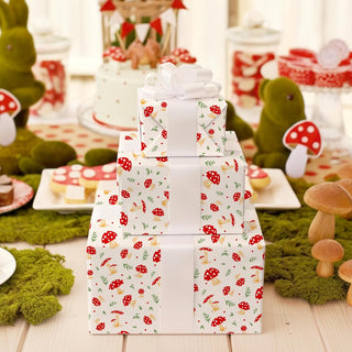Mushroom Wrapping Paper Woodland Gift Wrap (12 Sheets)