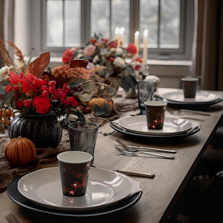 Rose Skeleton Halloween Cups with Eyeballs And Butterfly (50pcs)