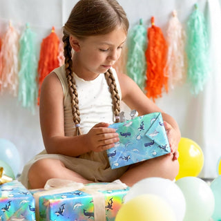 Iridescent Foil Sea Creature Gift Wrap (32.80 ft)