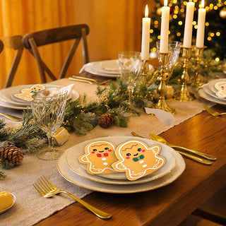 Gingerbread Paper Napkins Christmas Party Decorations  (50 Pcs)