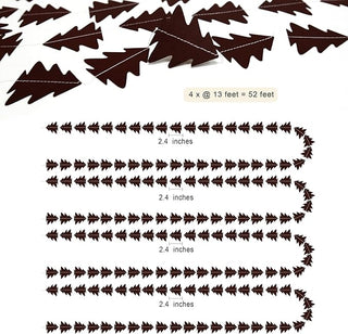 Sparkly Paper Christmas Tree Garland Kit (Brown)