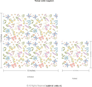 Butterfly Garden Napkins (100 Pcs)